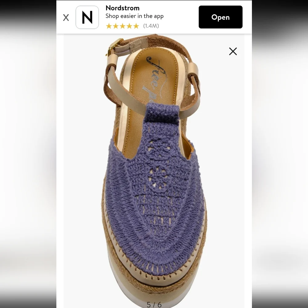 Free People Mornings In Mykonos Platform Wedge Sandals - Picture 3 of 7